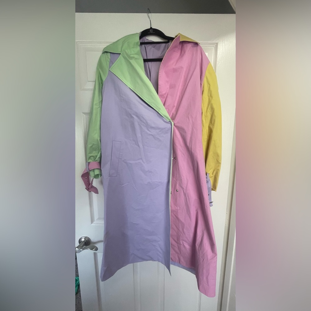 Olivia Rubin Multicolor Trench Coat Size 8